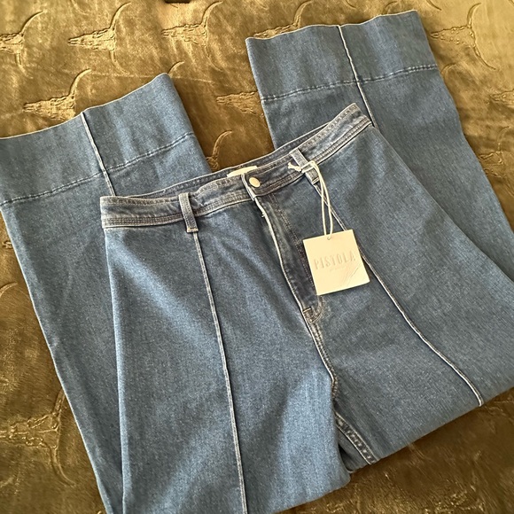 Pistola high rise wide leg penny ankle jeans - Picture 4 of 4